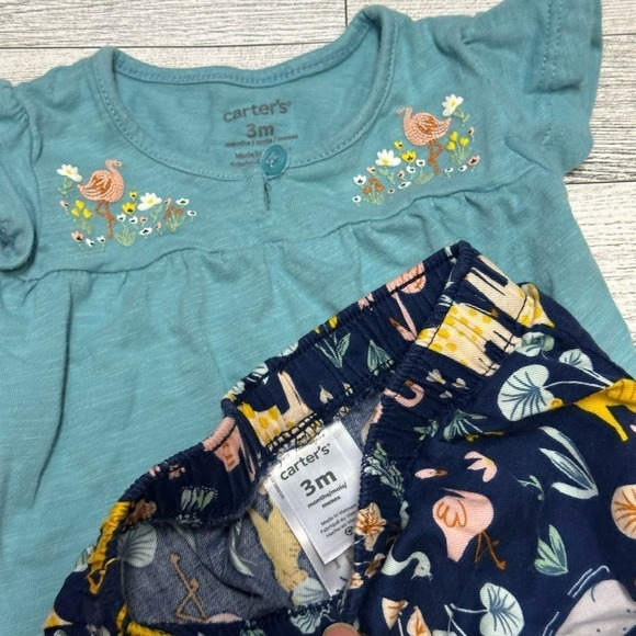 Carter's | 2 Outfit Sets | 3 Months | Pink & Blue - Picture 2 of 3